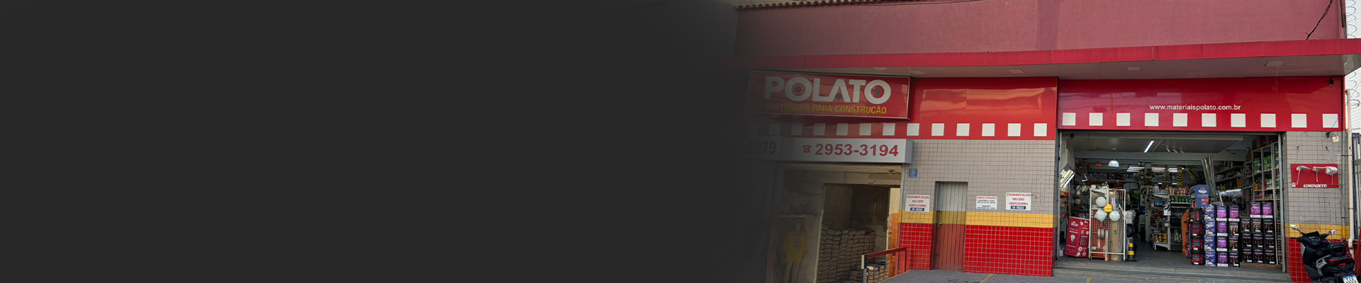 Fachada da loja Polato